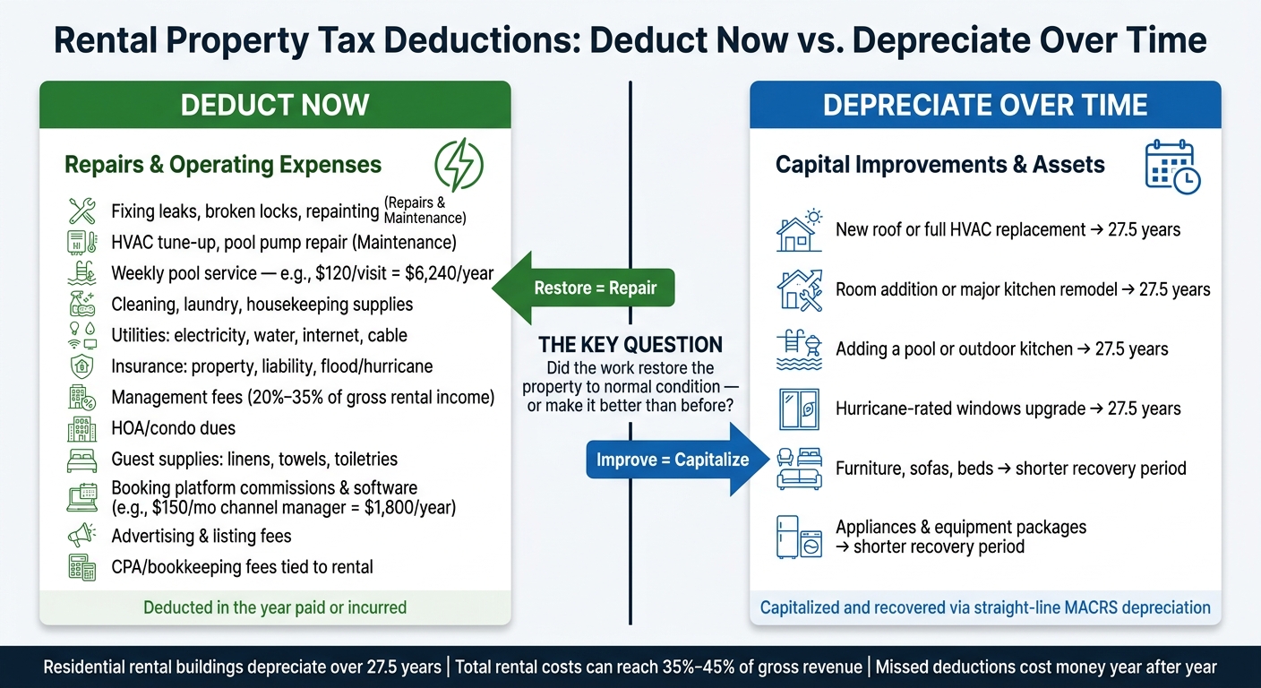 Rental Property Tax Deductions: What to Deduct Now vs. Depreciate Later