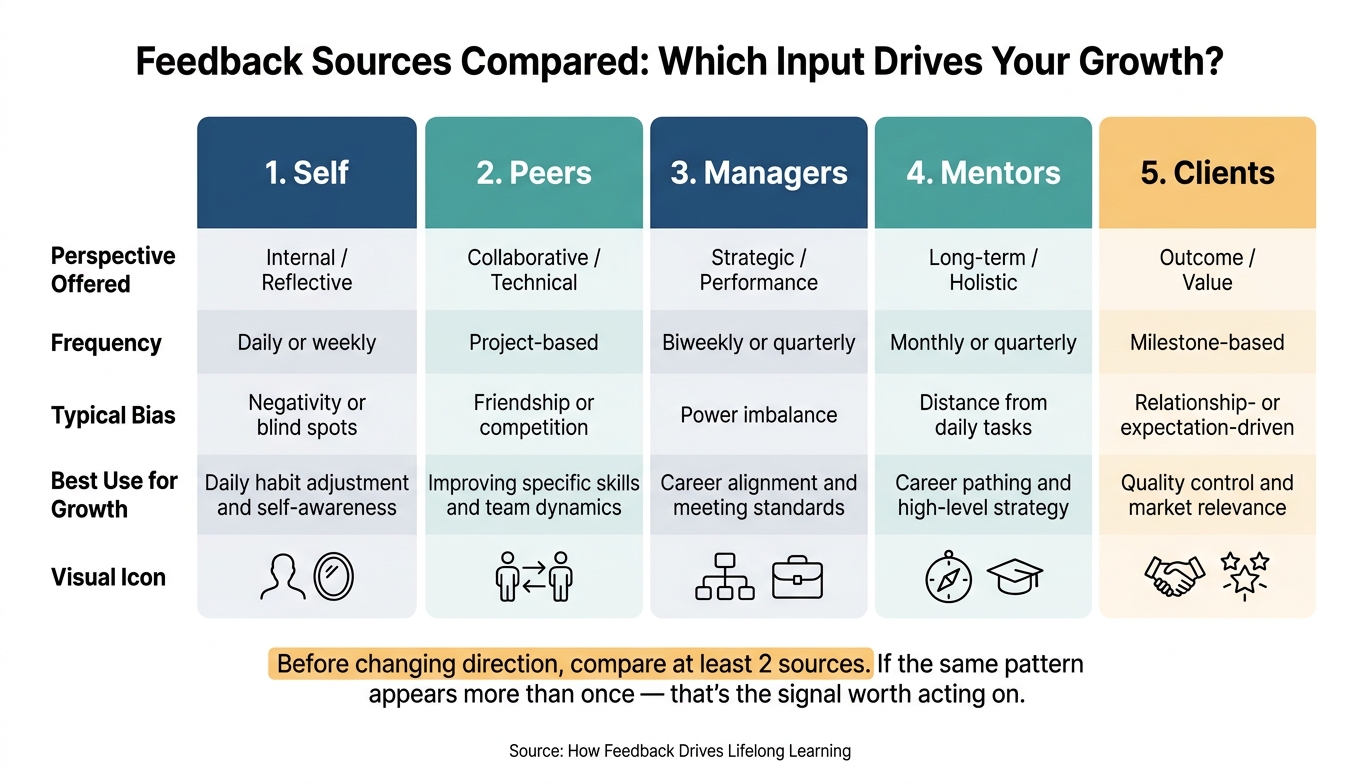Feedback Sources Compared: Which Input Drives Your Growth?