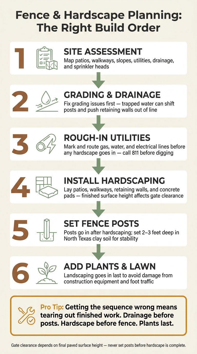 Fence & Hardscape Planning: The Right Build Order