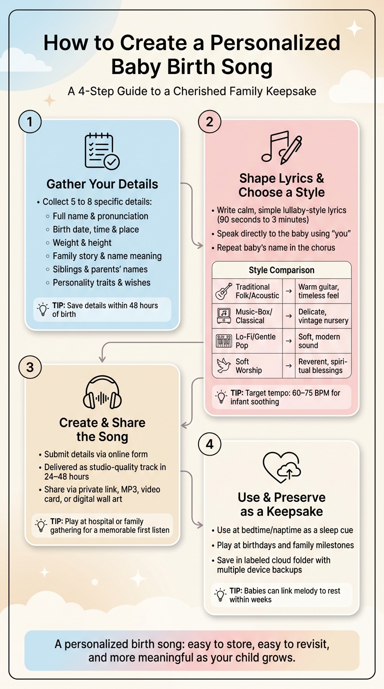 How to Create a Personalized Baby Birth Song: 4-Step Guide