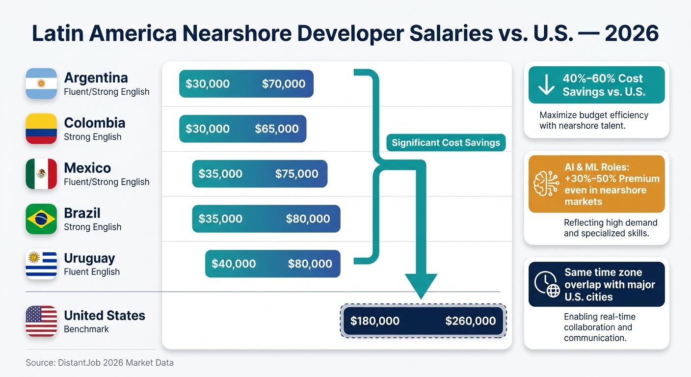 Latin America Senior Developer Salaries vs. U.S. 2026: Nearshore Cost Comparison
