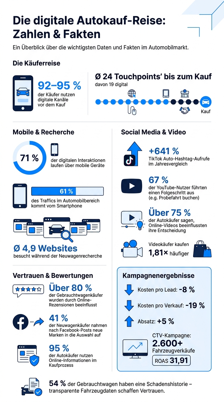 Die digitale Autokauf-Reise: Zahlen & Fakten