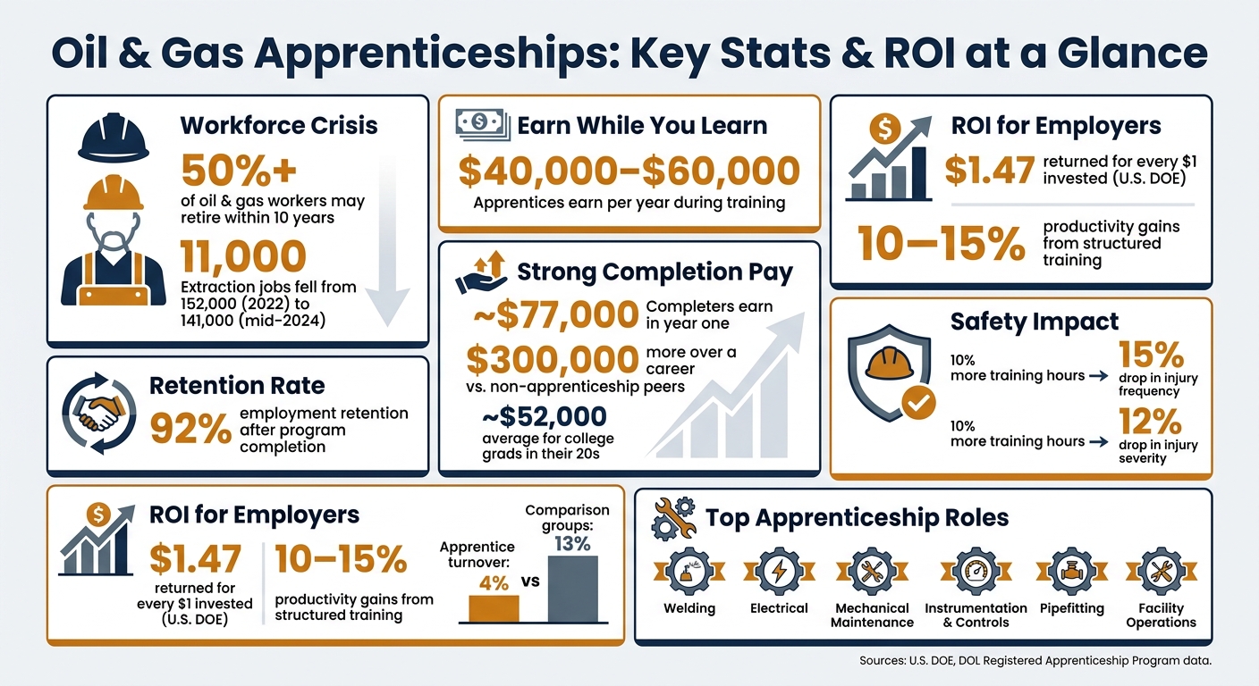 Oil & Gas Apprenticeships: Key Stats & ROI at a Glance
