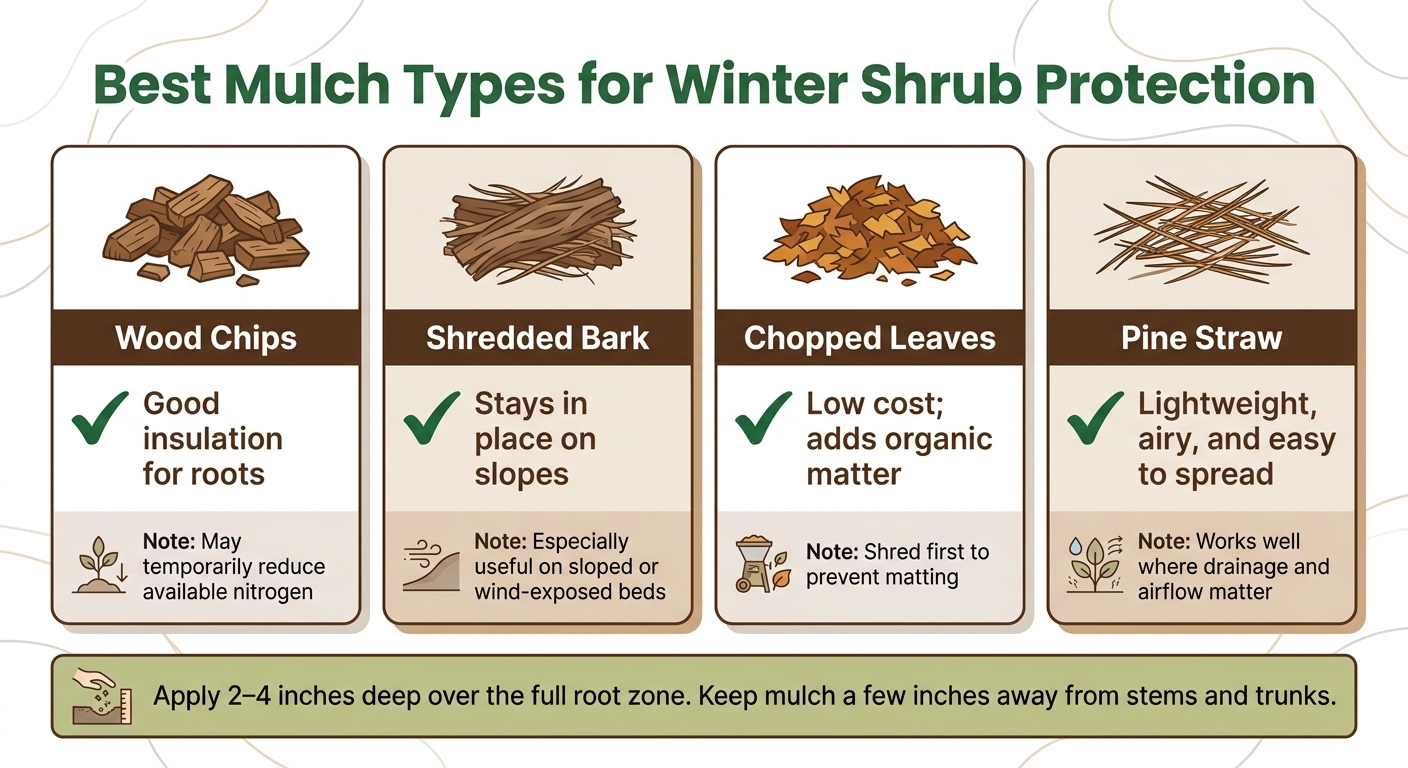 Best Mulch Types for Winter Shrub Protection