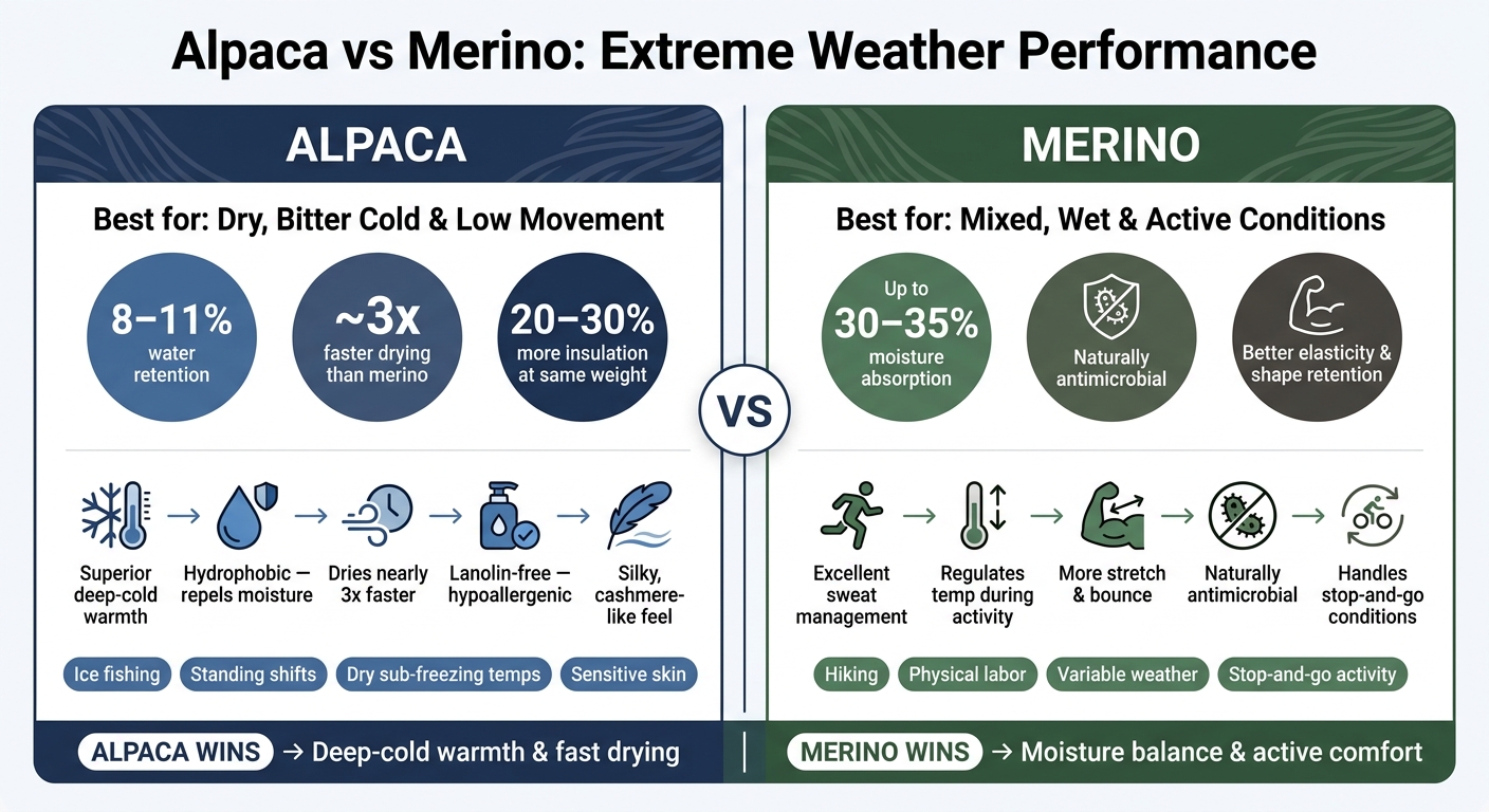Alpaca vs Merino Wool: Which Is Better for Extreme Weather?