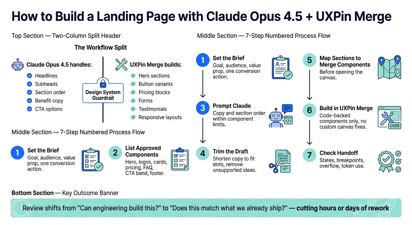 How to Build a Landing Page with Claude Opus 4.5 + UXPin Merge
