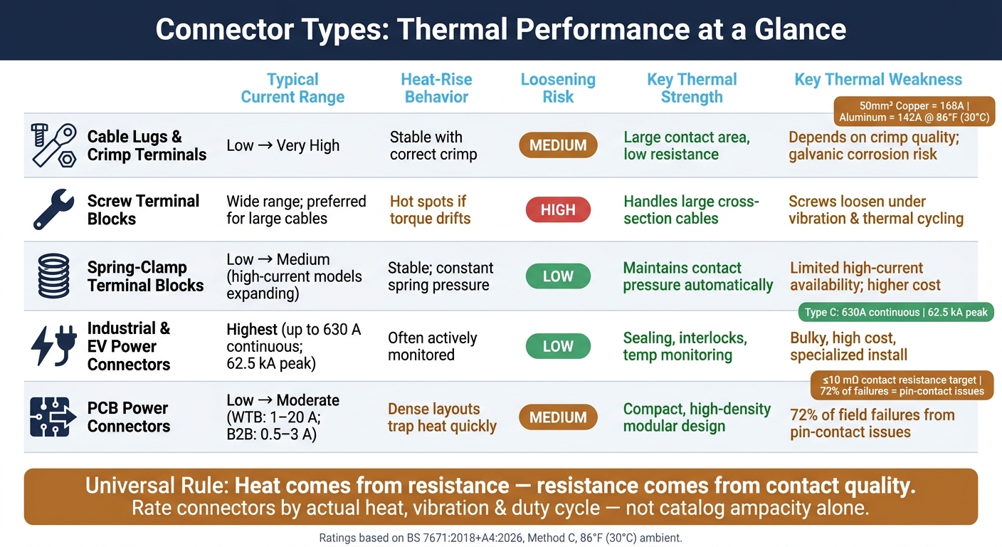 Connector Types: Thermal Performance Comparison Guide