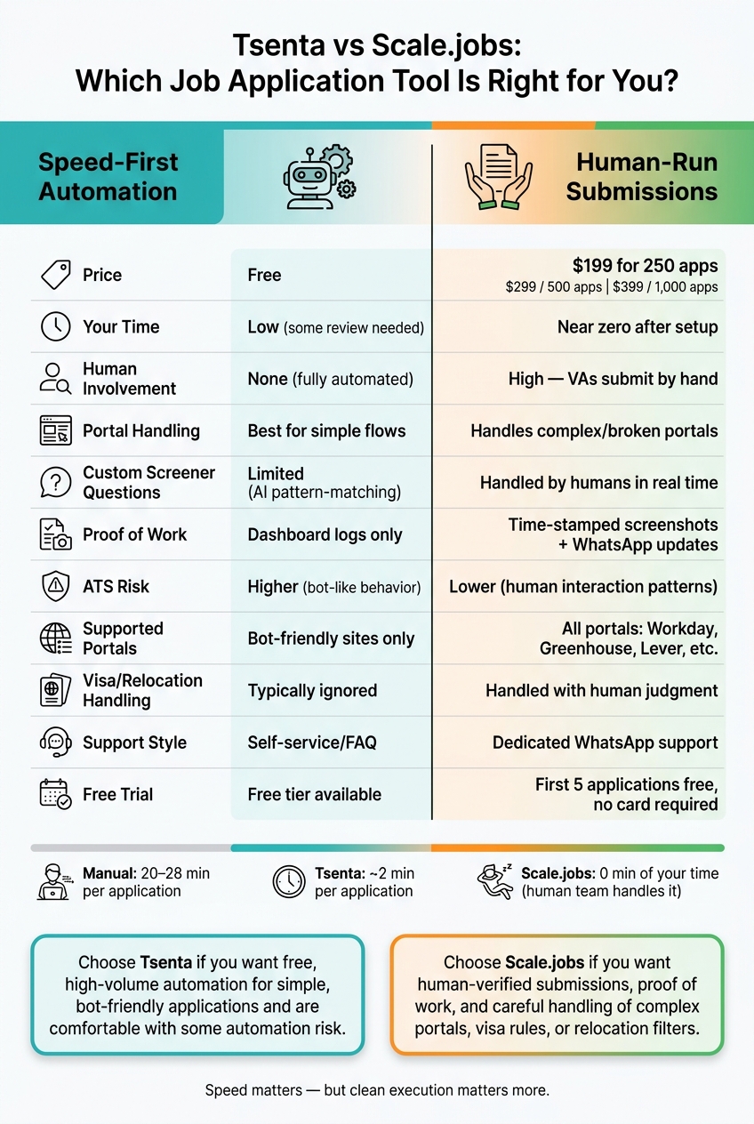 Tsenta vs Scale.jobs: Feature-by-Feature Comparison