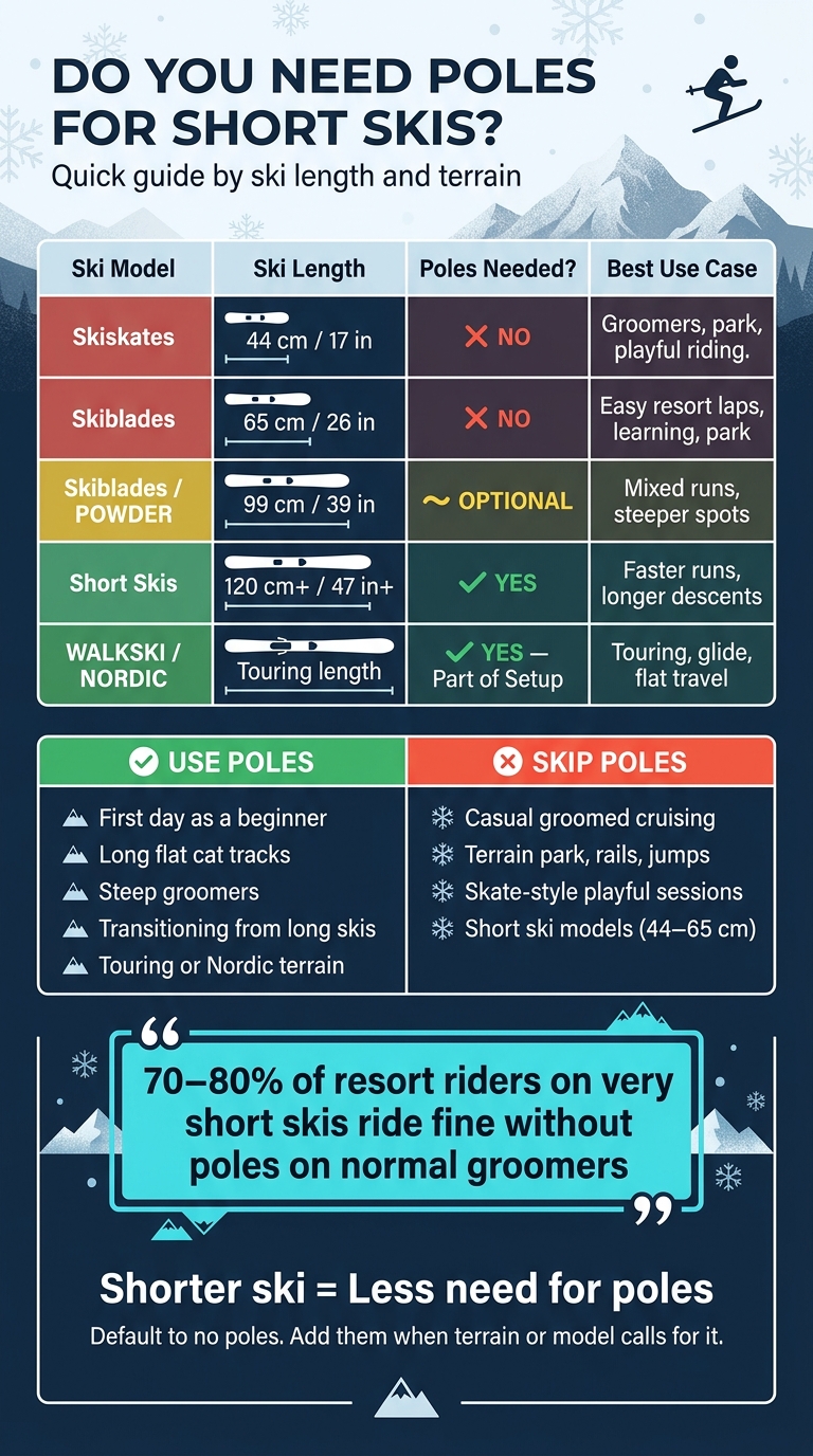 Short Ski Poles Guide: Which Snowfeet Model Needs Poles?