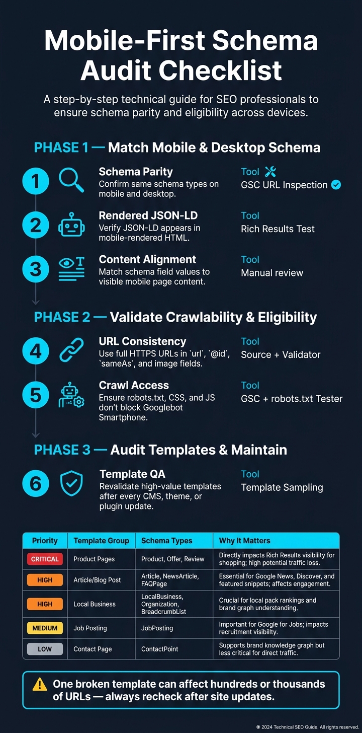 Mobile-First Schema Audit: 6-Step Checklist for Google Indexing