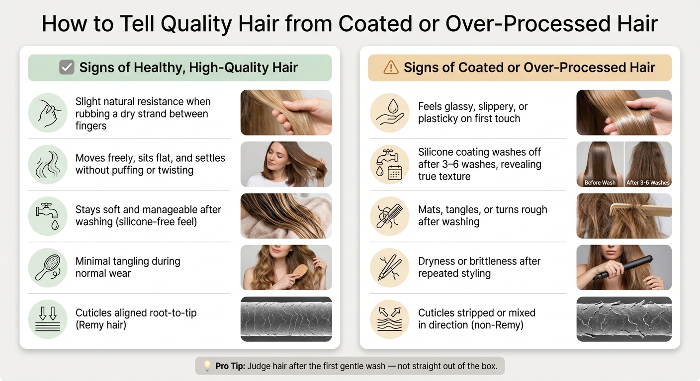 Human Hair Feel: Signs of Quality vs. Over-Processing