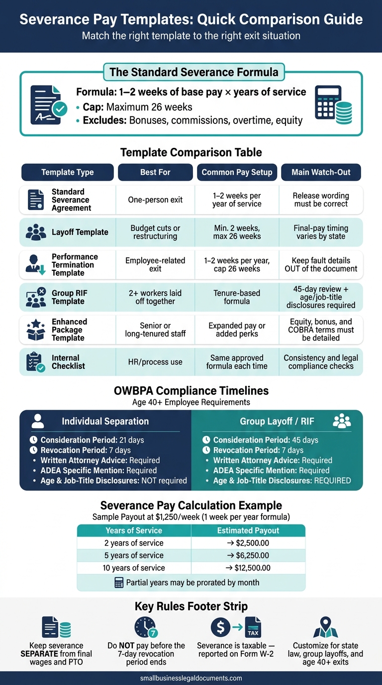 Severance Pay Templates for Small Businesses: Which One Do You Need?