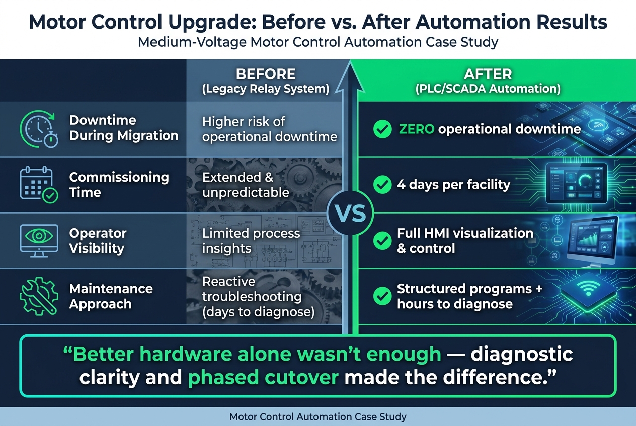 Motor Control Upgrade: Before vs. After Automation Results
