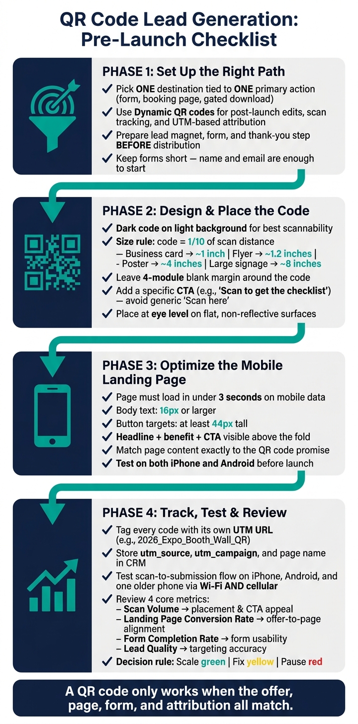 QR Code Lead Generation: Pre-Launch Checklist