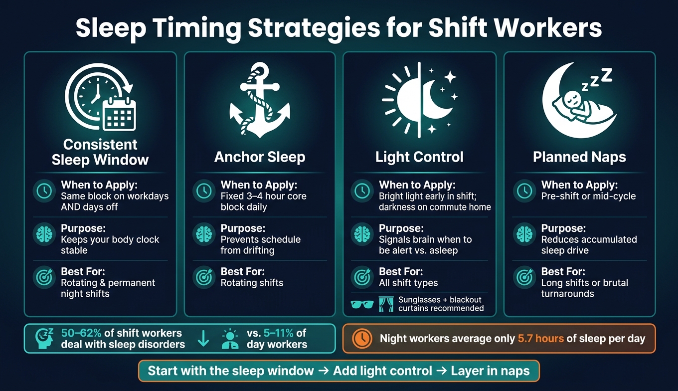 Shift Worker Sleep Strategies: 4 Tools to Fix Sleep Timing