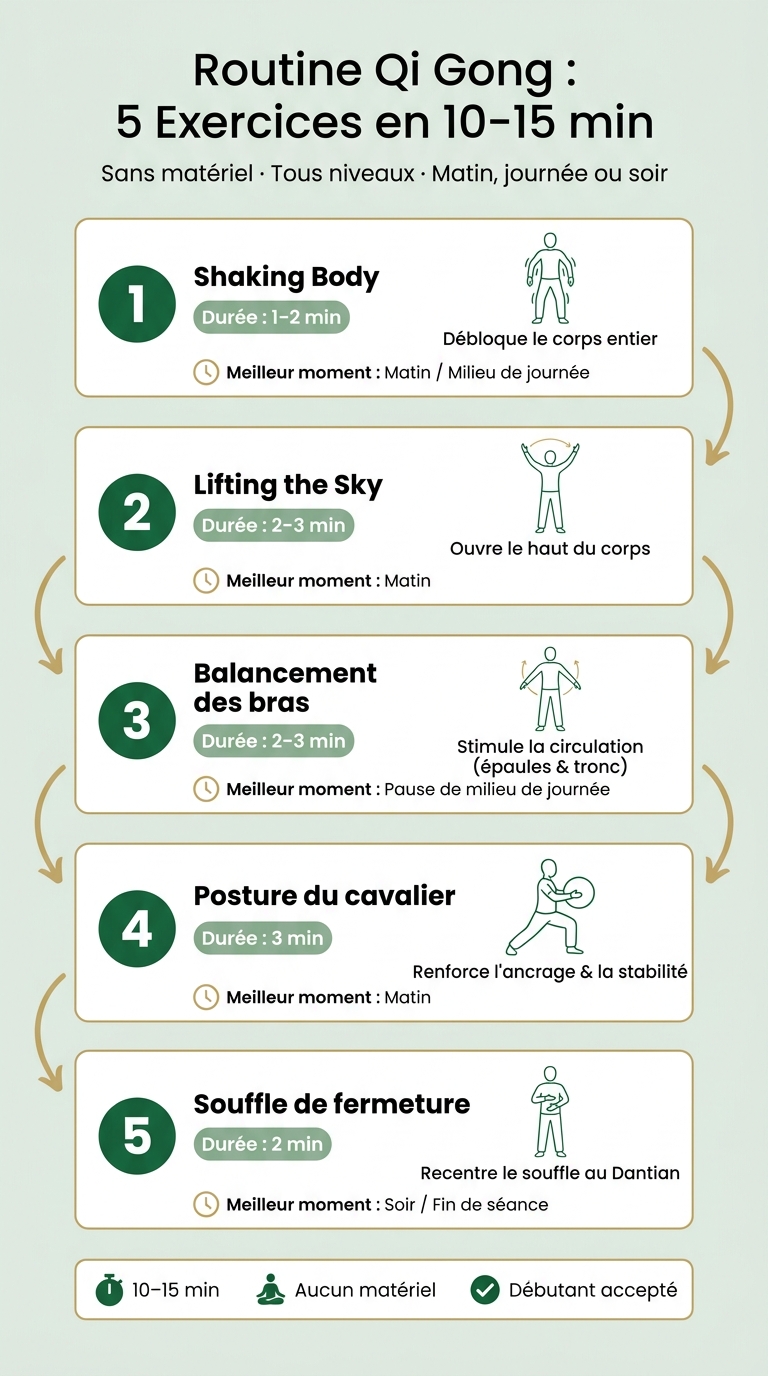 Routine Qi Gong 10-15 min : 5 Exercices pour Relancer l'Énergie