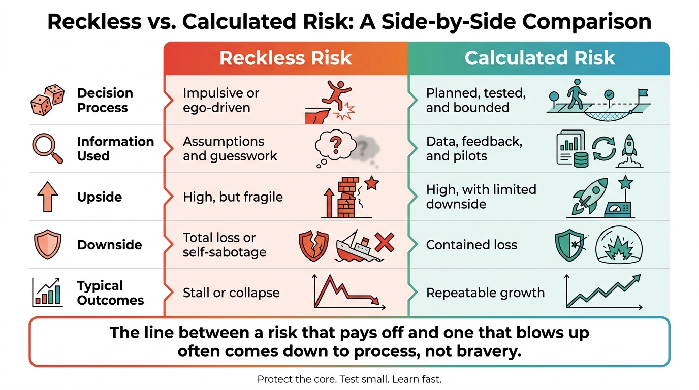 Reckless vs. Calculated Risk: A Side-by-Side Comparison