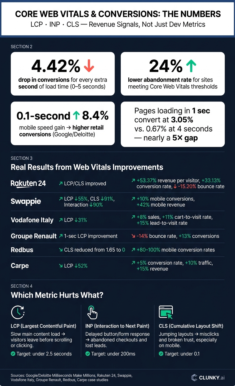 Core Web Vitals & Conversion Rate Impact: Key Stats