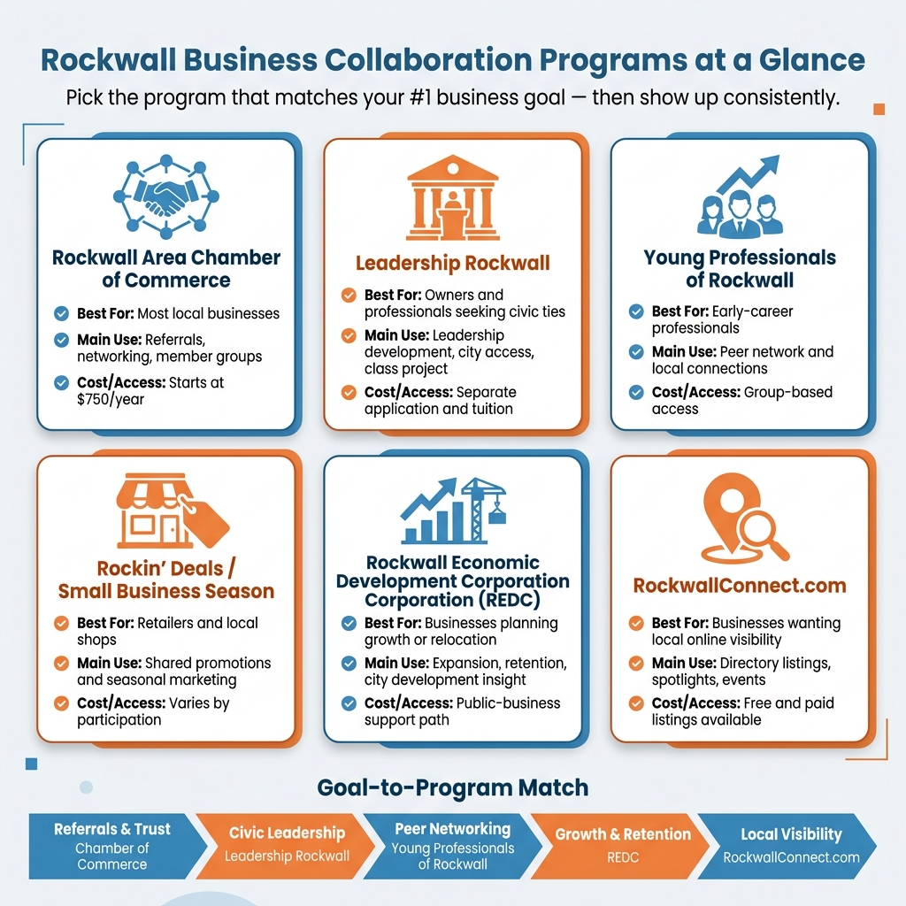 Rockwall Business Collaboration Programs: Quick Comparison Guide