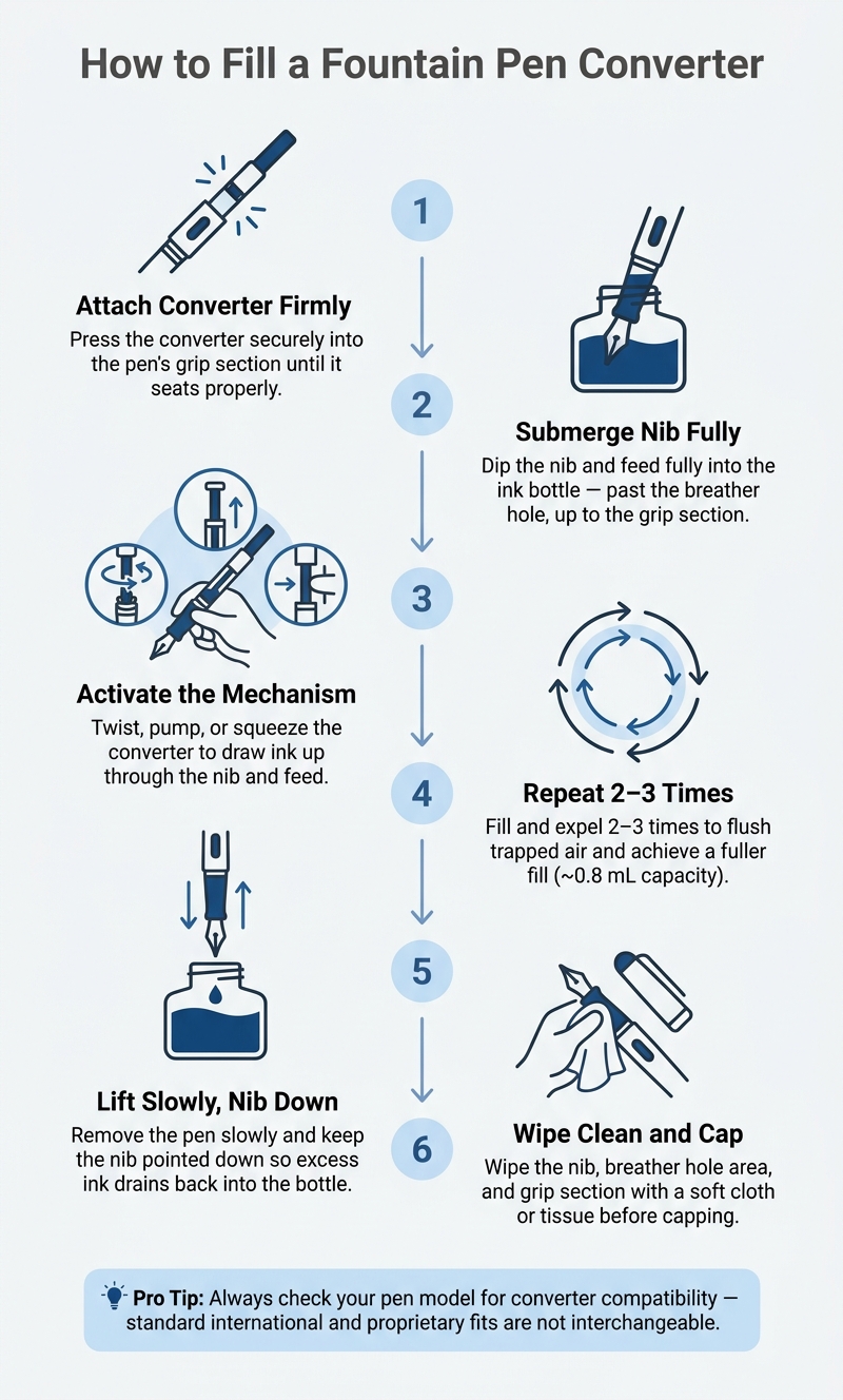 How to Fill a Fountain Pen Converter: Step-by-Step Guide