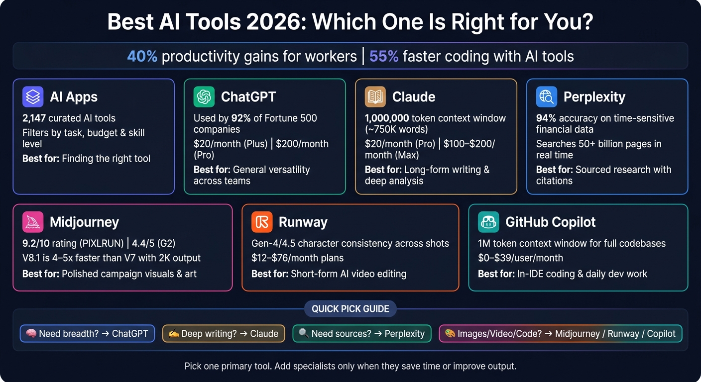Best AI Tools 2026: Side-by-Side Comparison Guide