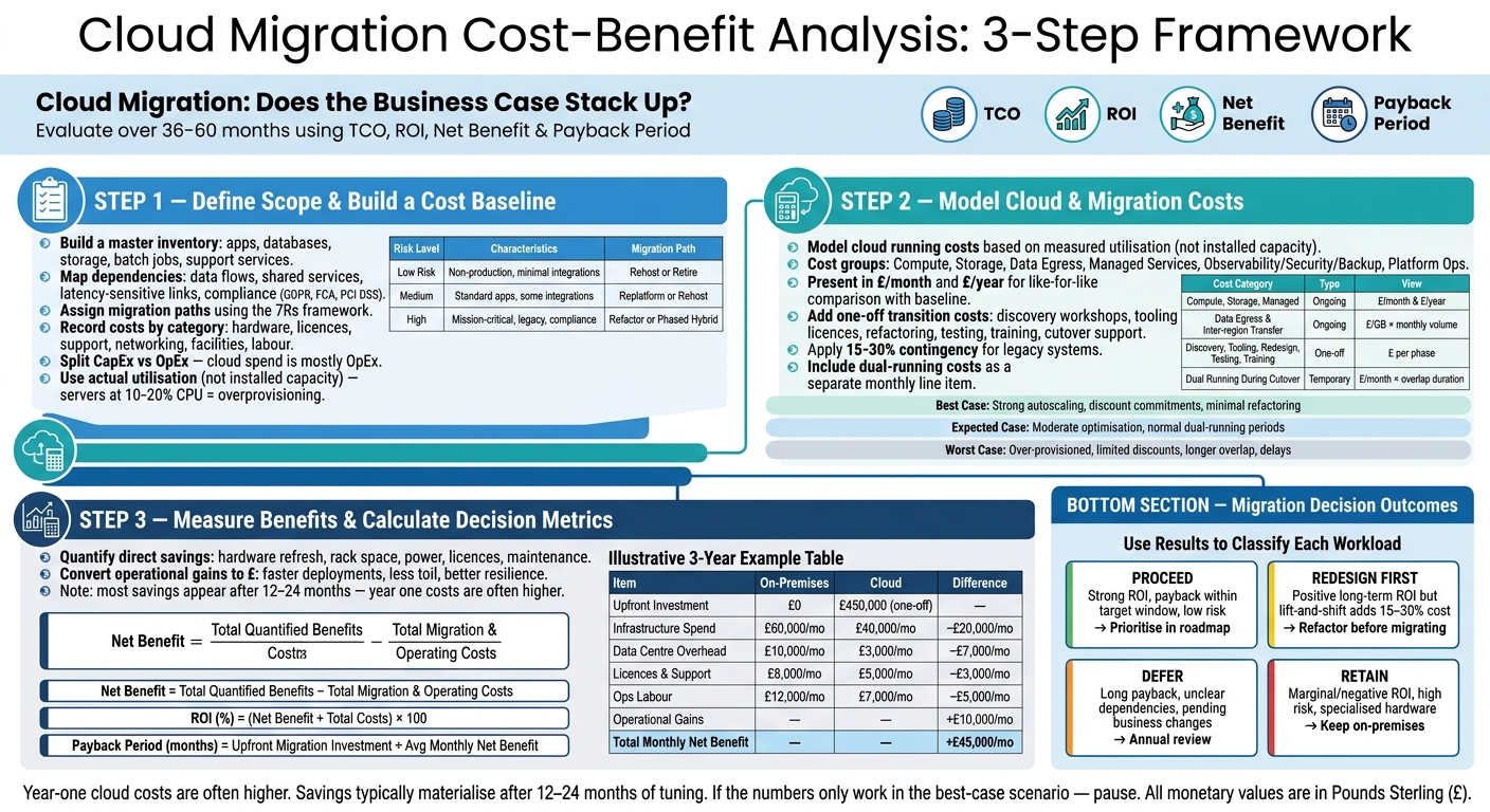 Cloud Migration Cost-Benefit Analysis: 3-Step Framework