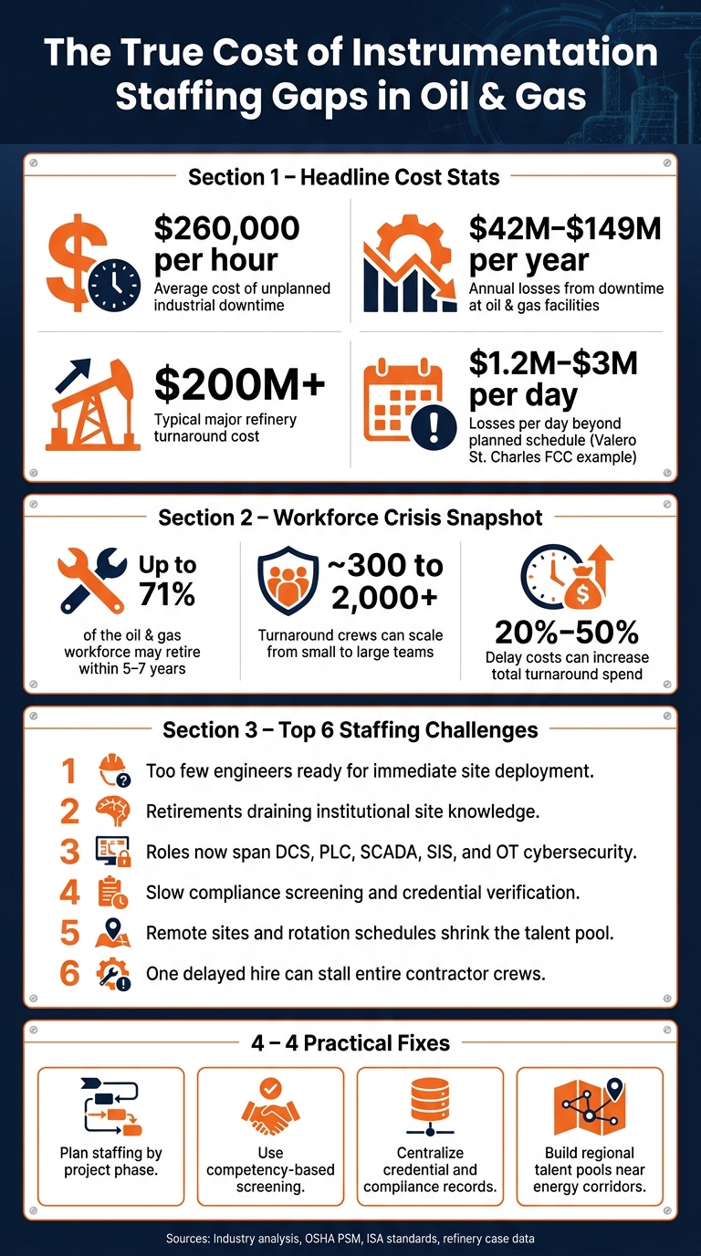 The True Cost of Instrumentation Staffing Gaps in Oil & Gas