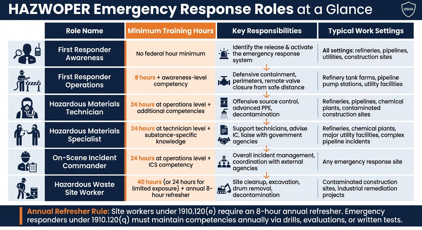 HAZWOPER Emergency Response Roles: Training Requirements & Responsibilities