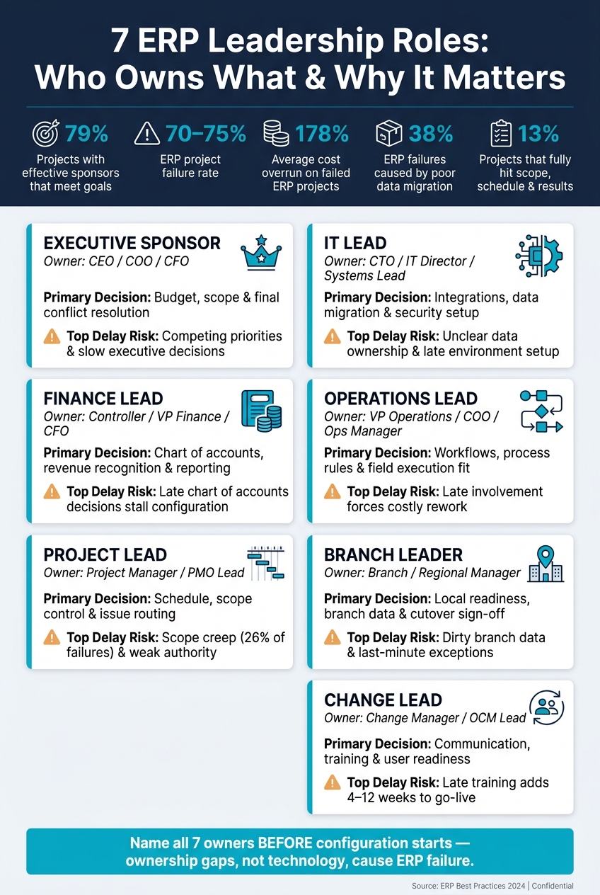 7 ERP Leadership Roles: Who Owns What & Why It Matters