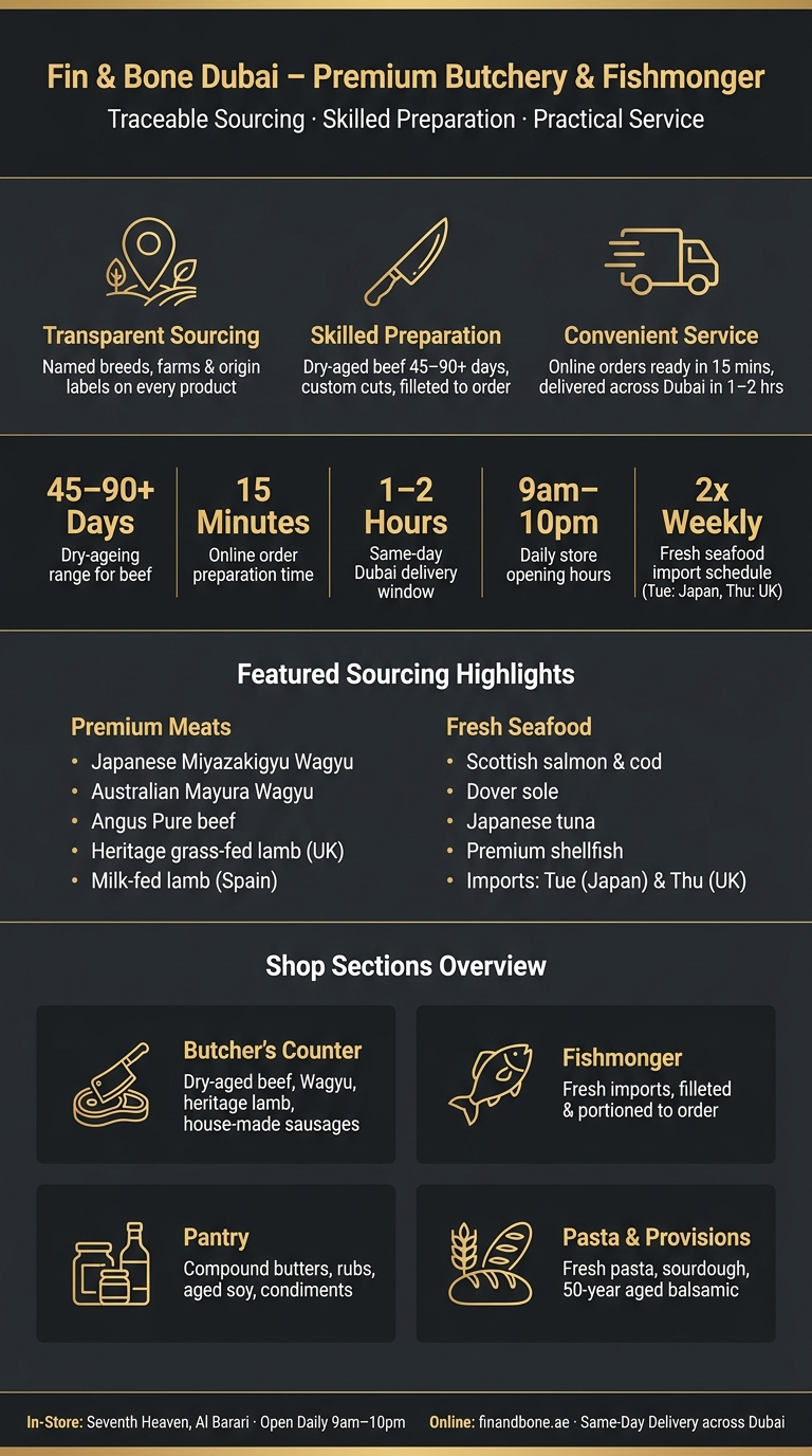 Fin & Bone Dubai: At-a-Glance Guide to Premium Butchery & Seafood