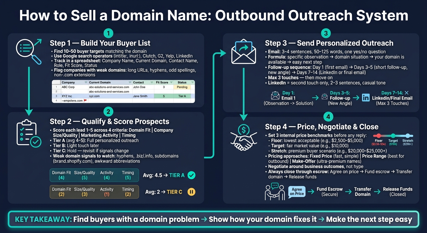 Domain Name Outbound Sales Process: From Research to Close