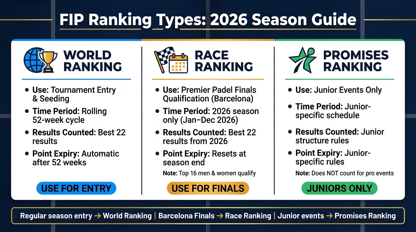 FIP Ranking Types Explained: World vs Race vs Promises (2026)