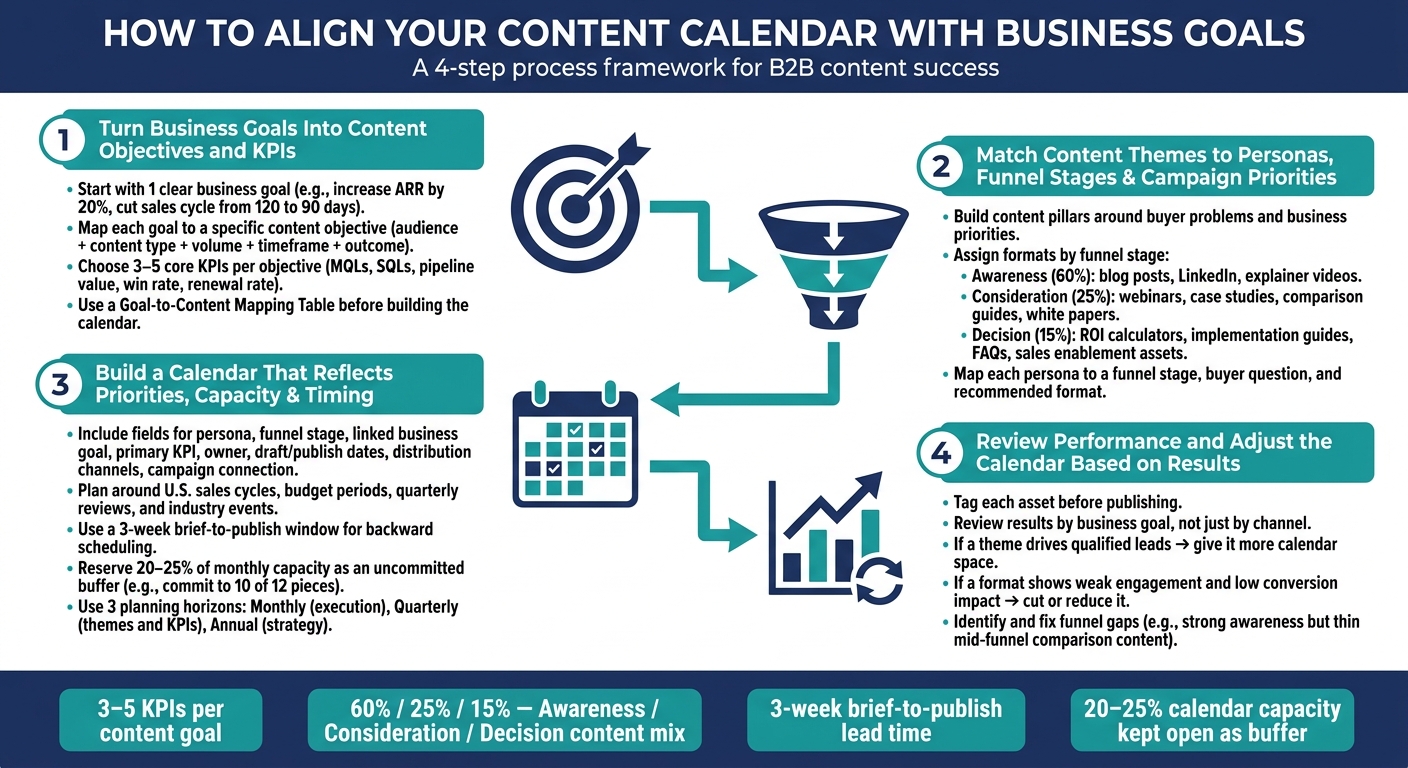 How to Align Your Content Calendar With Business Goals: A 4-Step Framework