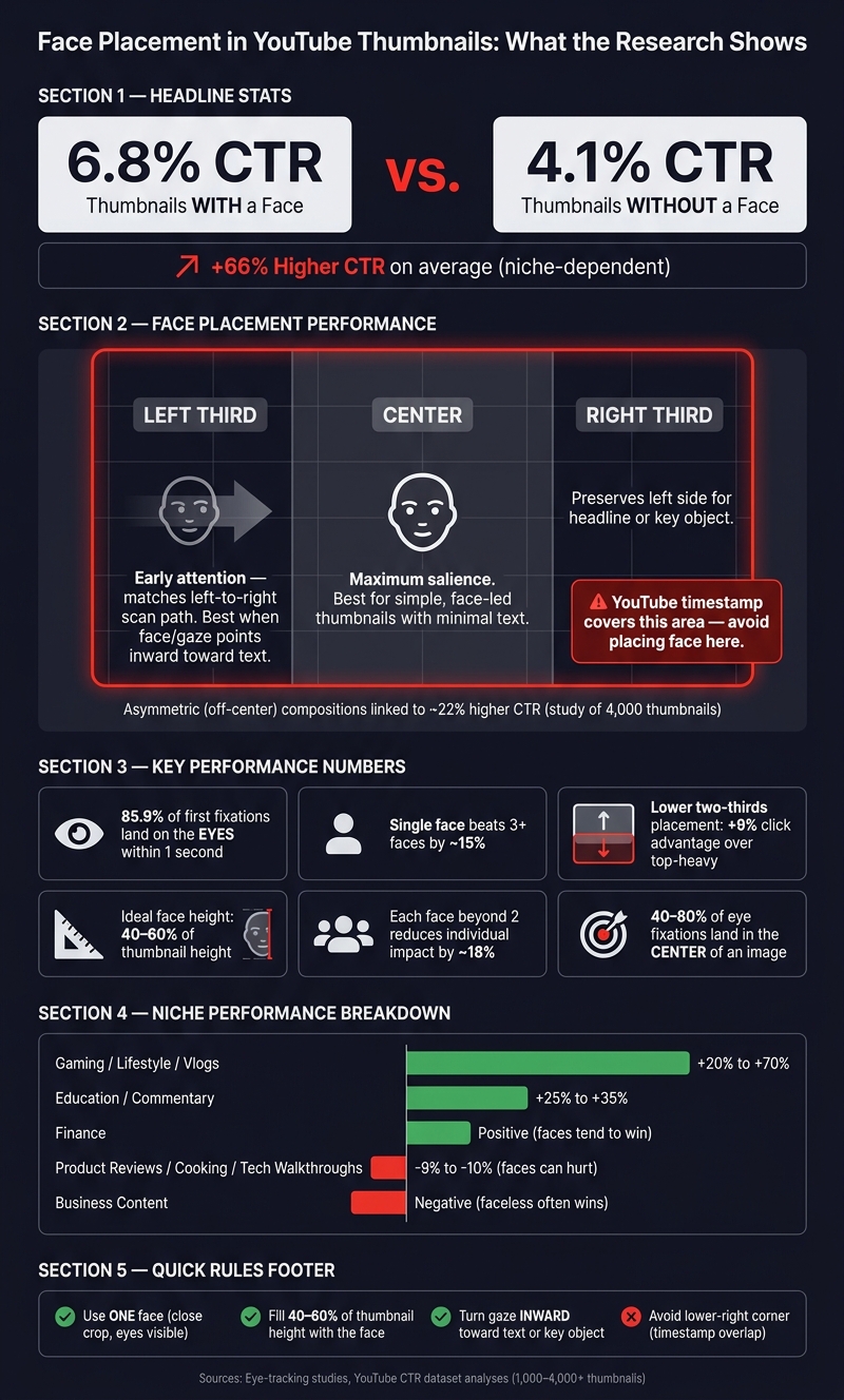 Face Placement in YouTube Thumbnails: What the Research Shows