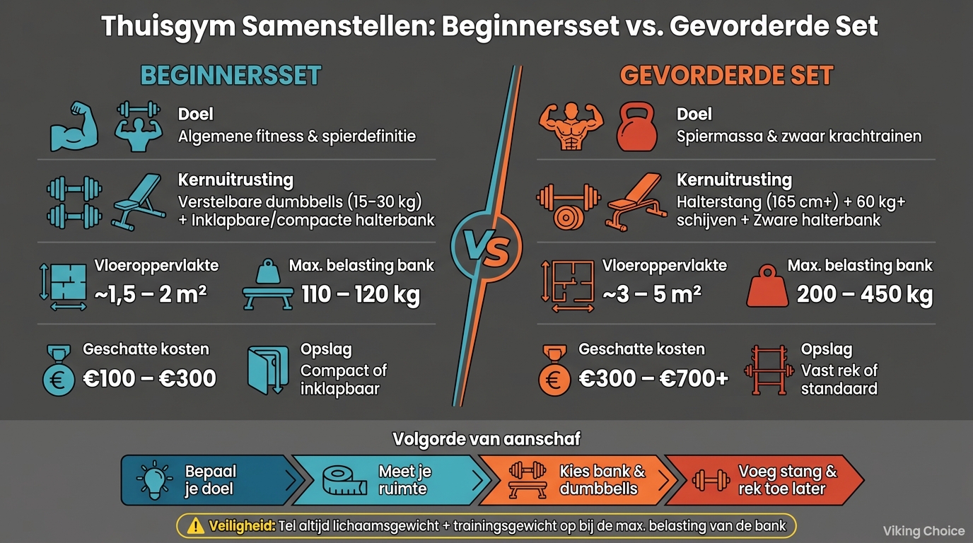 Thuisgym Vergelijking: Beginnersset vs. Gevorderde Set