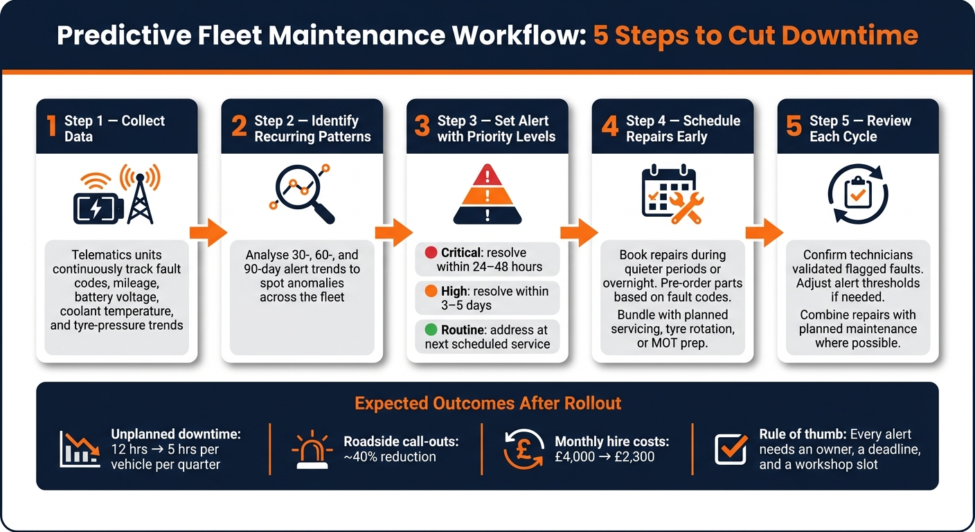 Predictive Fleet Maintenance Workflow: 5 Steps to Cut Downtime