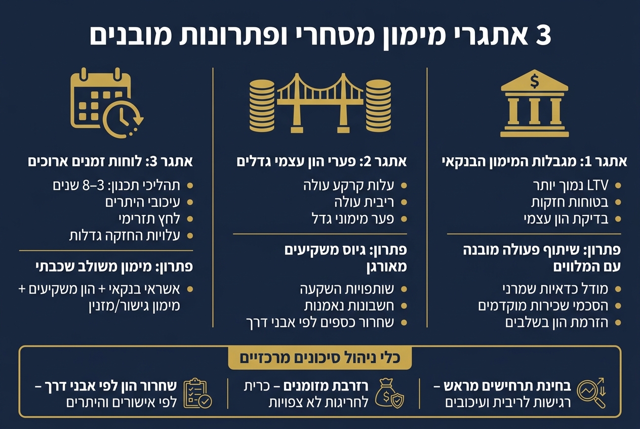 3 אתגרי מימון מסחרי ופתרונות מובנים
