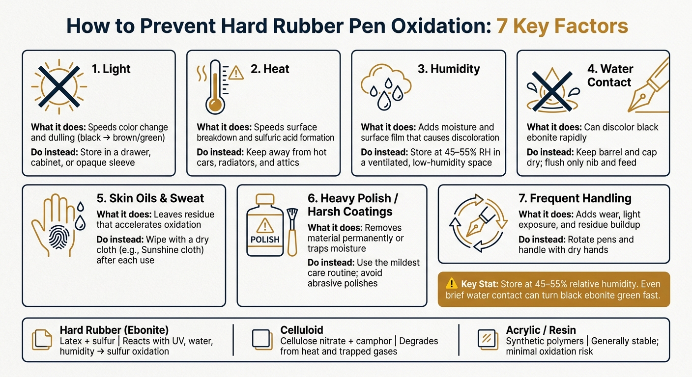 Hard Rubber Pen Oxidation: 7 Prevention Tips at a Glance