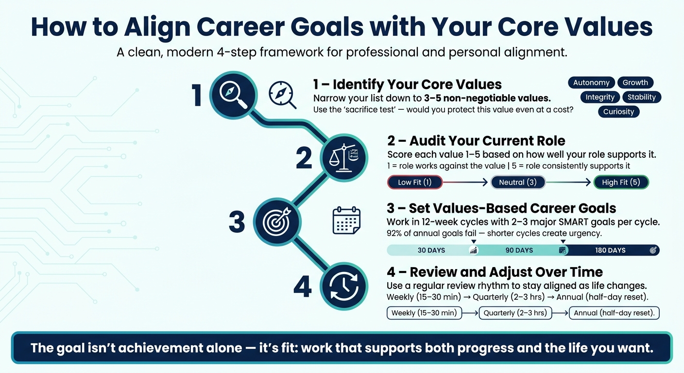 How to Align Career Goals with Your Core Values: A 4-Step Framework