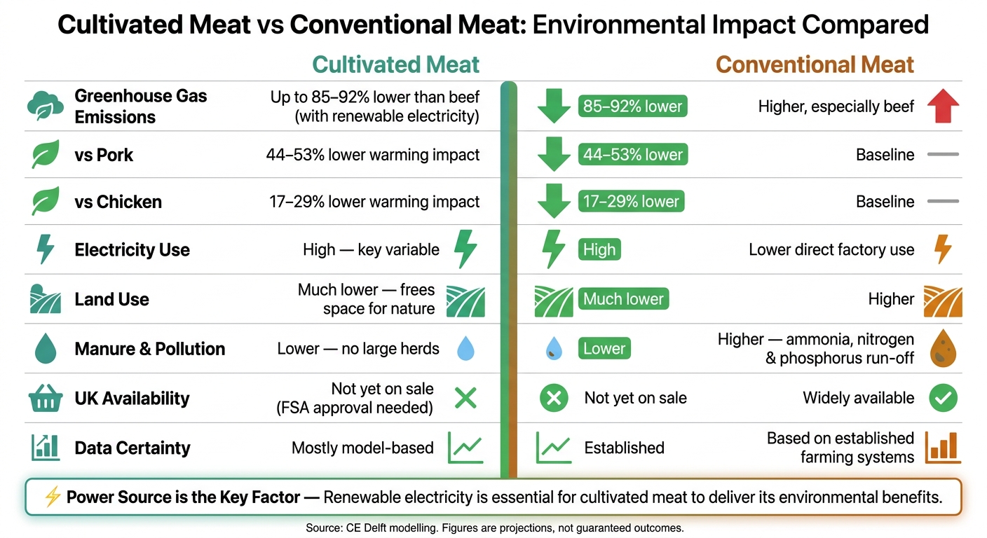 Cultivated Meat vs Conventional Meat: Environmental Impact Compared
