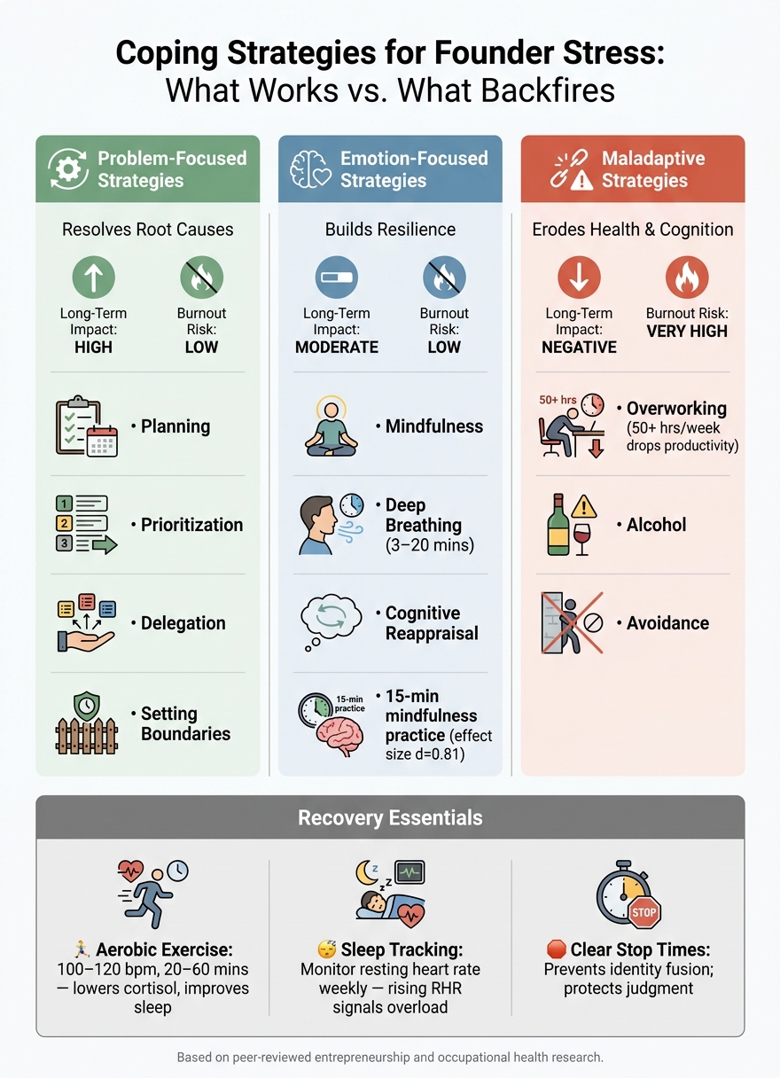 Entrepreneur Stress: Coping Strategies That Help vs. Hurt