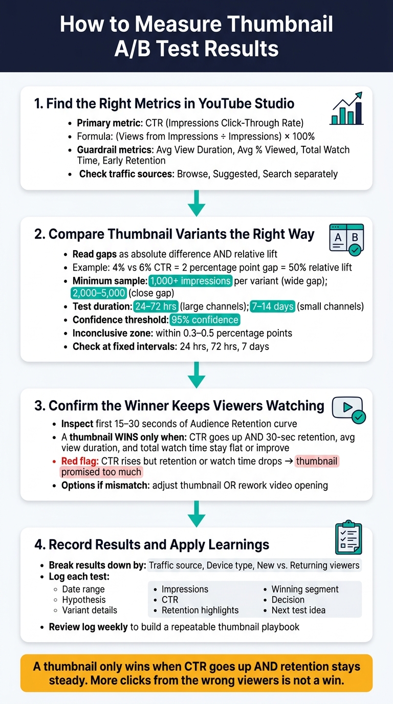 How to Measure Thumbnail A/B Test Results: A 4-Step Framework