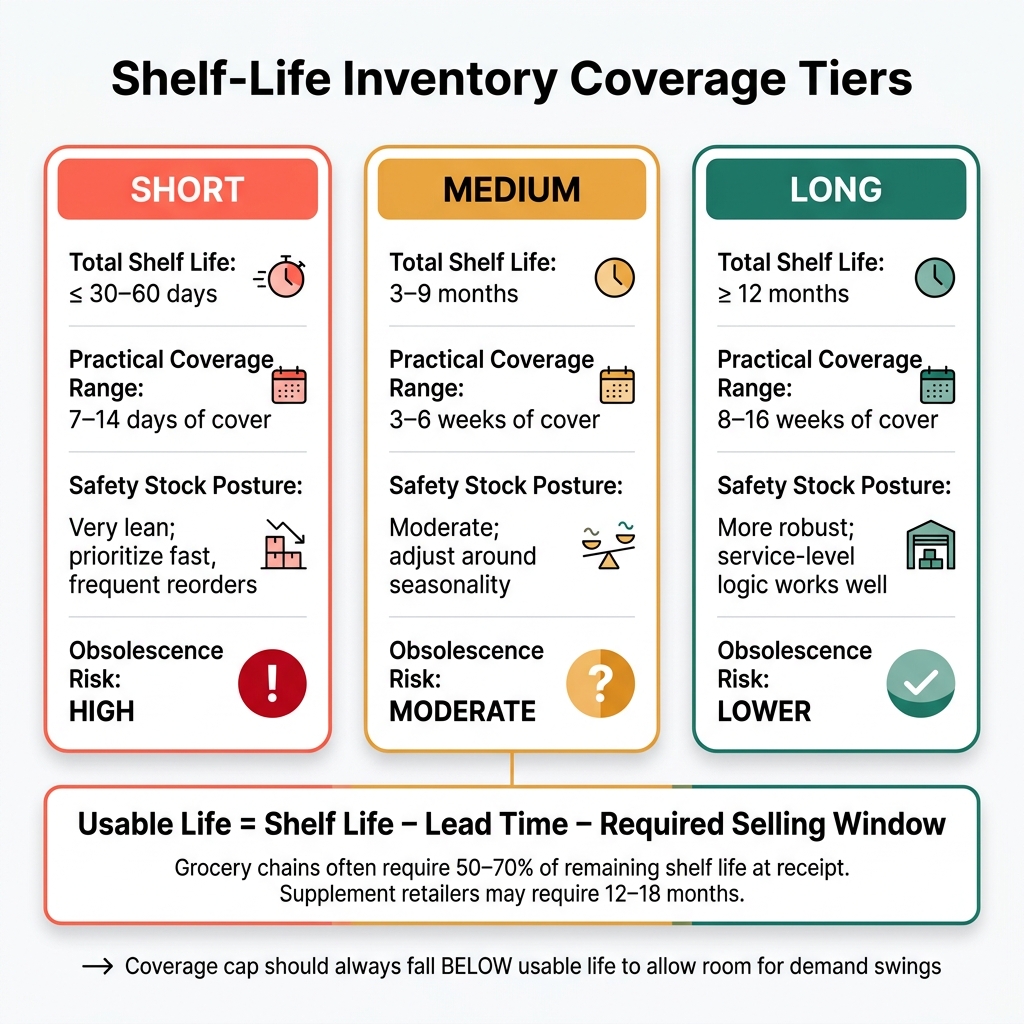 Shelf-Life Inventory Coverage Tiers: How Much Stock to Hold