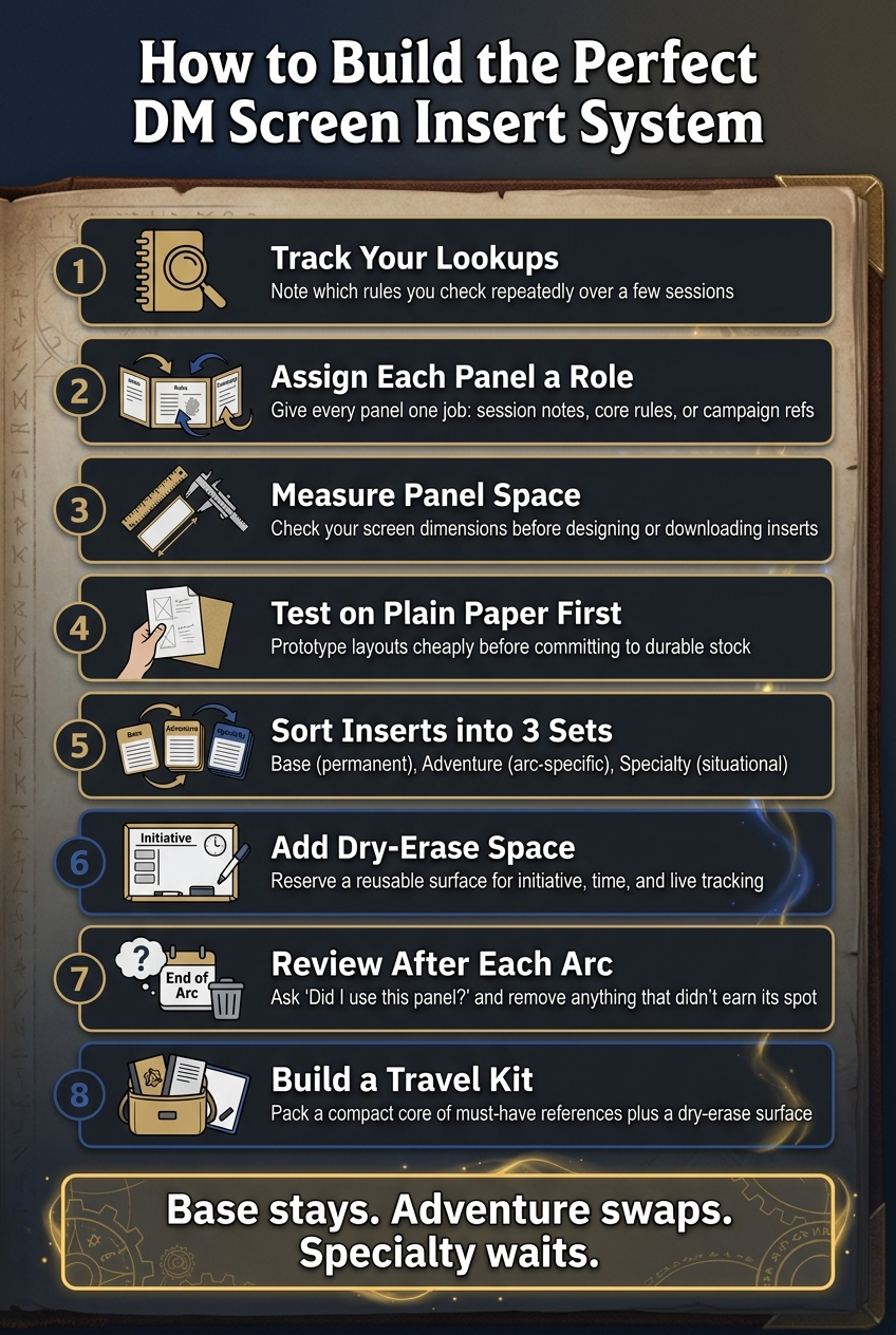 How to Build the Perfect DM Screen Insert System