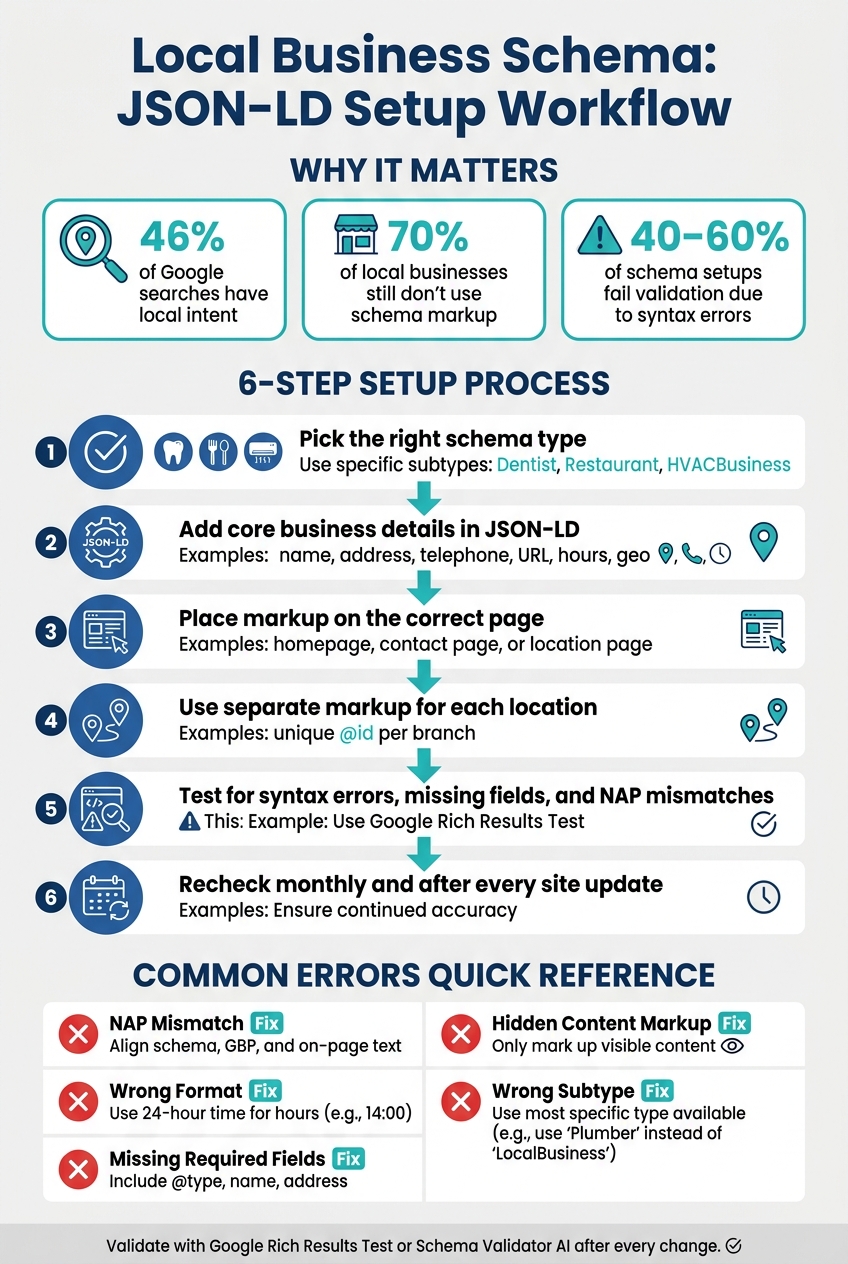 Local Business Schema JSON-LD Setup Workflow