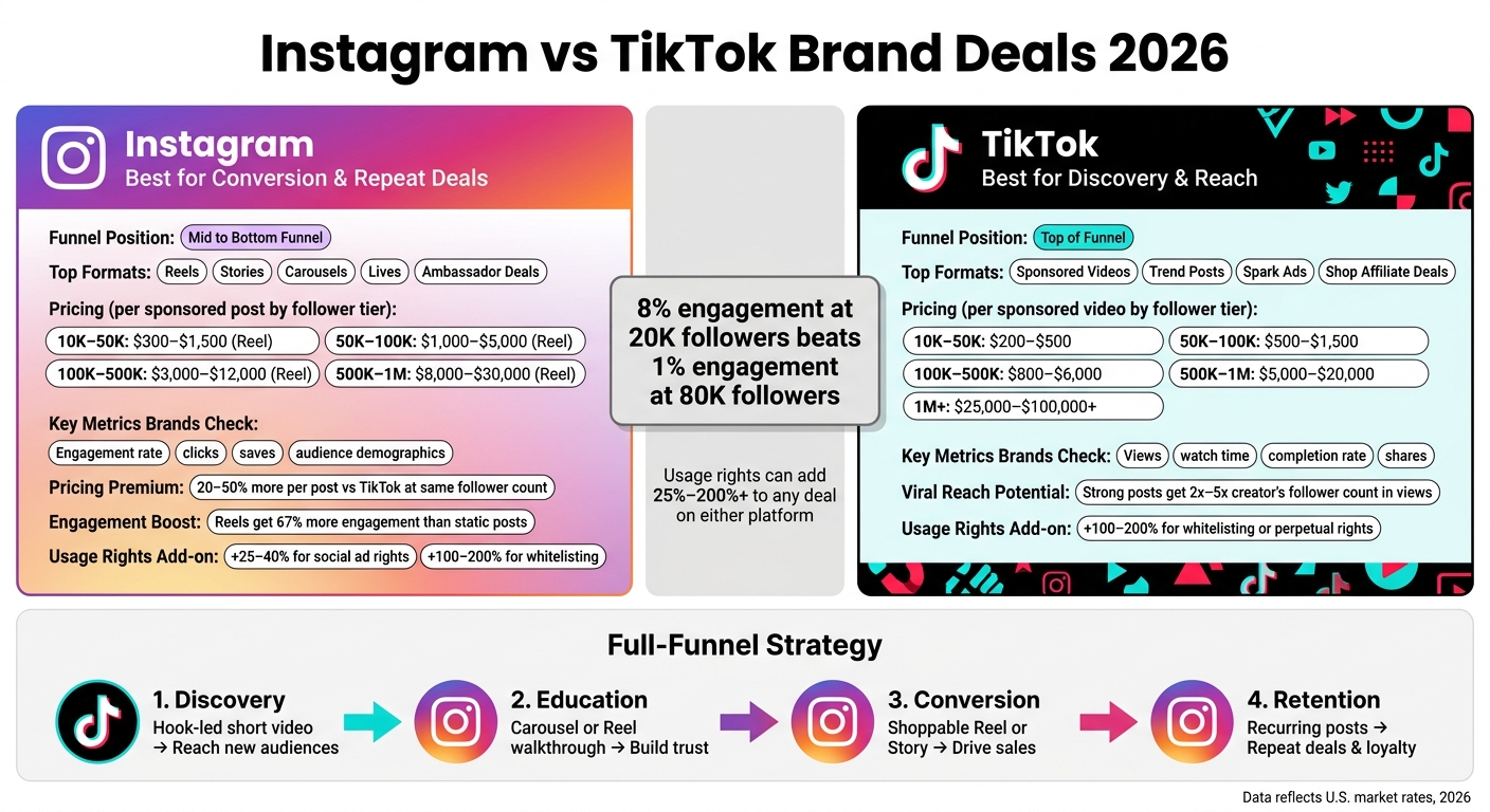 Instagram vs TikTok Brand Deals: Platform Comparison 2026