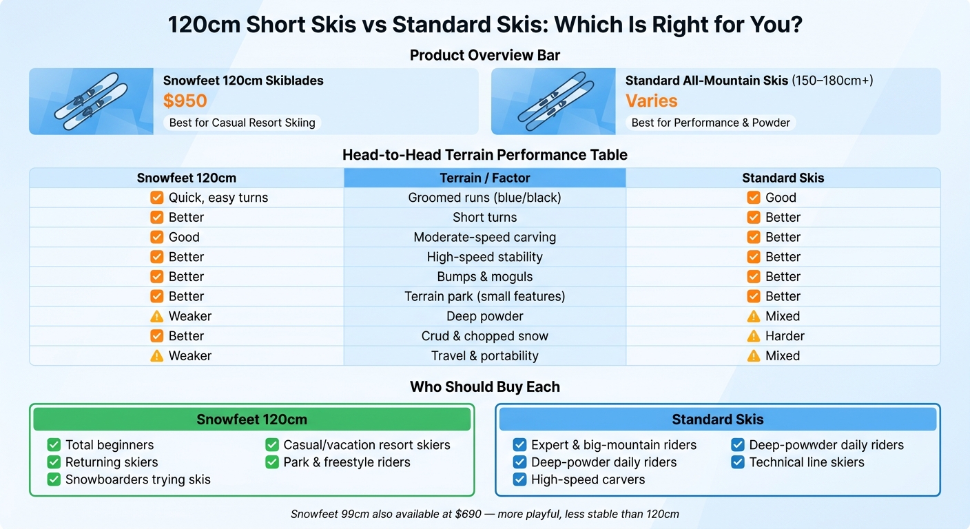 120cm Short Skis vs Standard Skis: Which Is Right for You?