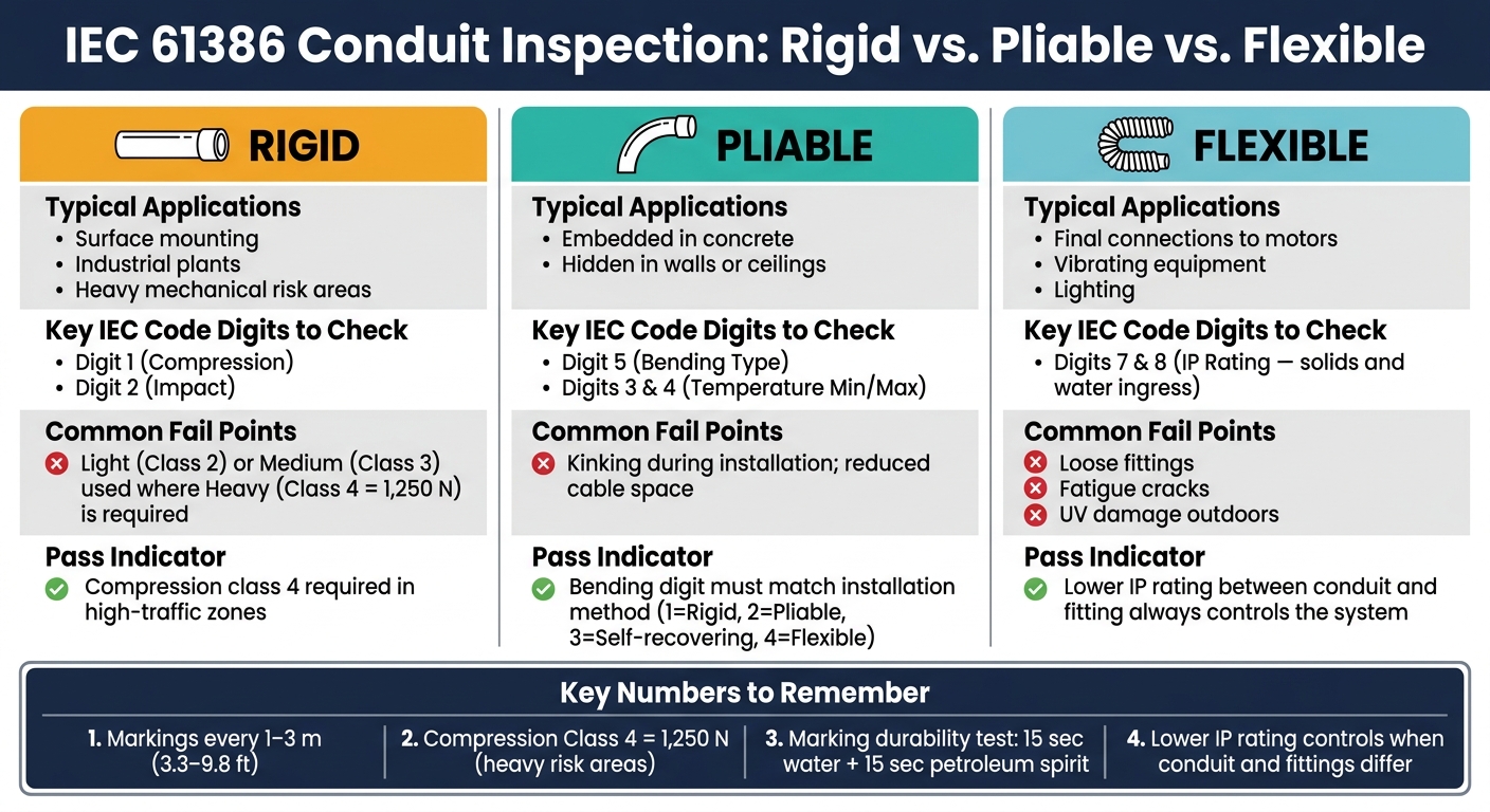 IEC 61386 Conduit Types: Inspection Comparison Guide