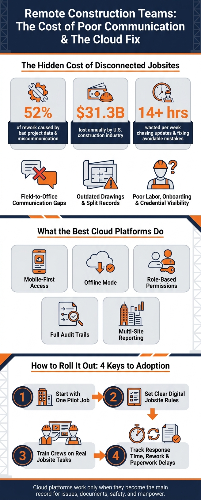 Remote Construction Teams: The Cost of Poor Communication & The Cloud Fix
