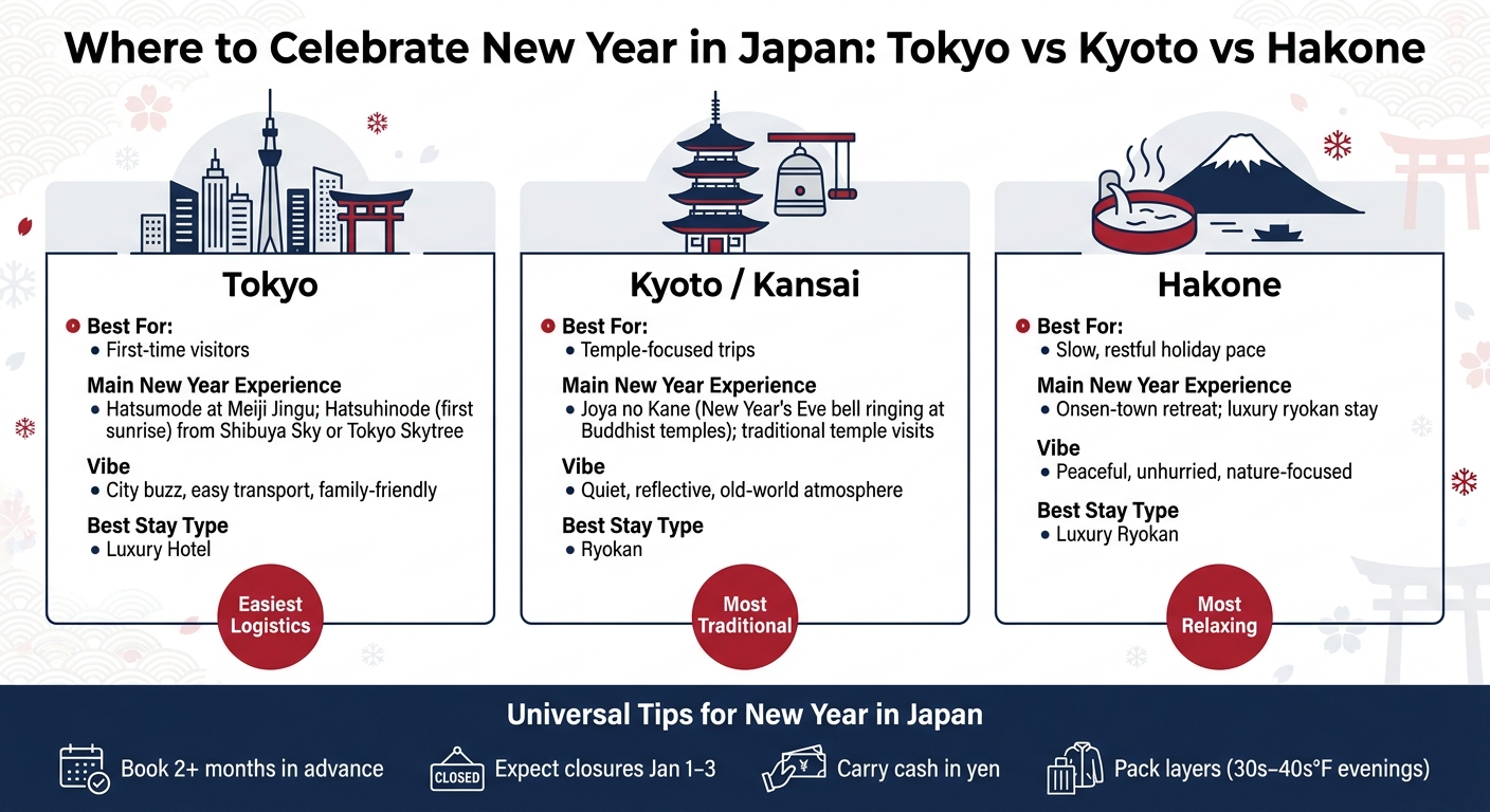 Japan New Year Destinations: Tokyo vs Kyoto vs Hakone